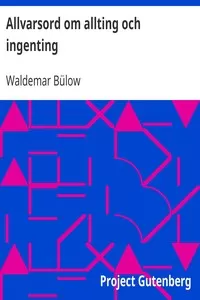 Allvarsord om allting och ingenting