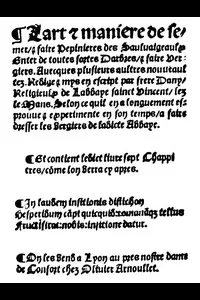 L'art et maniere de semer