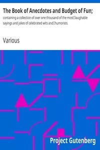 The Book of Anecdotes and Budget of Fun;