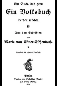 Ein Buch, das gern ein Volksbuch werden mÃ¶chte