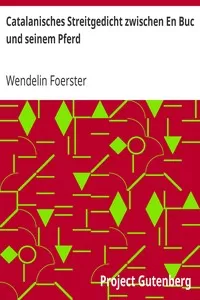 Catalanisches Streitgedicht zwischen En Buc und seinem Pferd