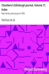 Chambers's Edinburgh Journal, Volume 17, Index