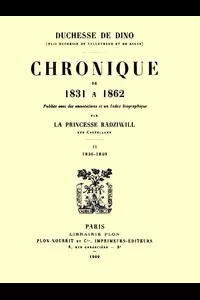 Chronique de 1831 Ã  1862, Tome 2 (de 4)