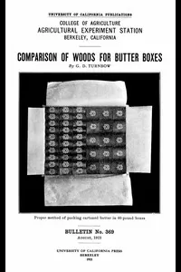 Comparison of Woods for Butter Boxes