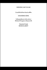 ConsidÃ©rations inactuelles, deuxiÃ¨me sÃ©rie