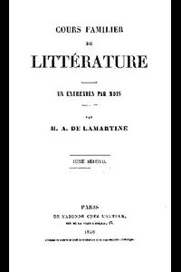 Cours familier de LittÃ©rature - Volume 02