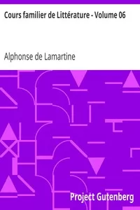 Cours familier de LittÃ©rature - Volume 06