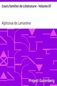 Cours familier de LittÃ©rature - Volume 07