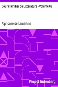 Cours familier de LittÃ©rature - Volume 08