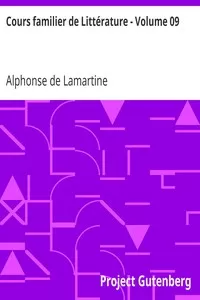 Cours familier de LittÃ©rature - Volume 09