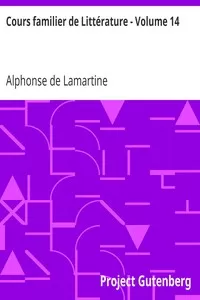Cours familier de LittÃ©rature - Volume 14
