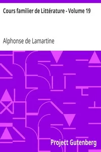 Cours familier de LittÃ©rature - Volume 19
