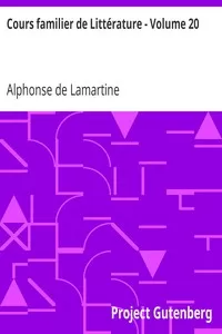 Cours familier de LittÃ©rature - Volume 20