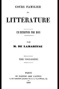 Cours familier de LittÃ©rature - Volume 26
