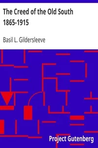 The Creed of the Old South 1865-1915