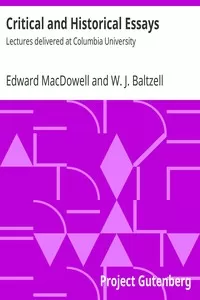 Critical and Historical Essays