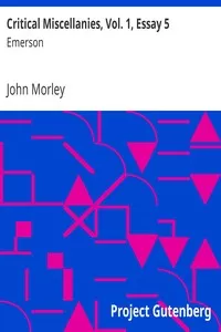 Critical Miscellanies, Vol. 1, Essay 5: Emerson