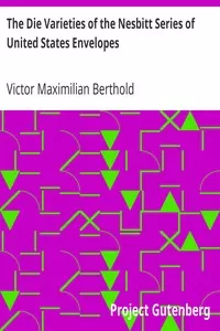 The Die Varieties of the Nesbitt Series of United States Envelopes