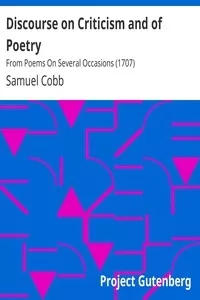 Discourse on Criticism and of Poetry