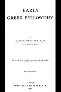Early Greek philosophy