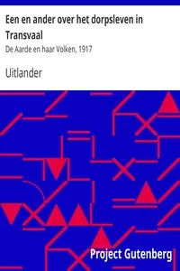Een en ander over het dorpsleven in Transvaal