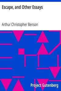 Escape, and Other Essays