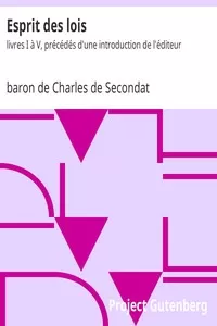 Esprit des lois