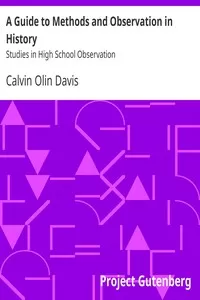 A Guide to Methods and Observation in History