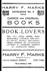 Harry F. Marks Catalogue No. 4, 1919