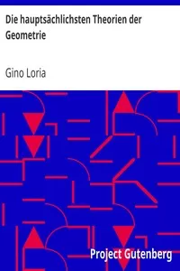 Die hauptsÃ¤chlichsten Theorien der Geometrie