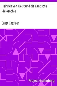 Heinrich von Kleist und die Kantische Philosophie