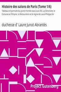 Histoire des salons de Paris (Tome 1/6)