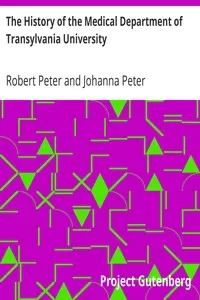 The History of the Medical Department of Transylvania University