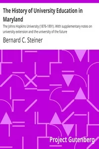 The History of University Education in Maryland