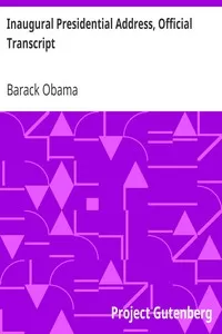 Inaugural Presidential Address, Official Transcript