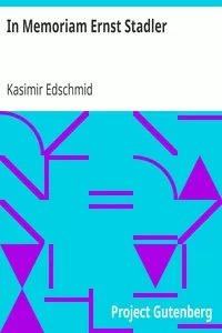 In Memoriam Ernst Stadler