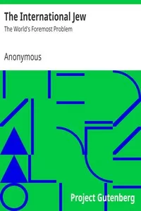 The International Jew : The World's Foremost Problem