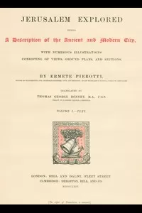 Jerusalem Explored, Volume 1â€”Text
