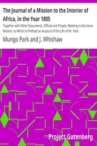 The Journal of a Mission to the Interior of Africa, in the Year 1805