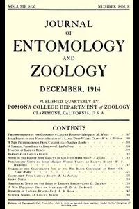 Journal of Entomology and Zoology, Vol. 06, No. 4, December 1914