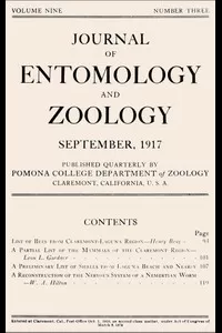 Journal of Entomology and Zoology, Vol. 09, No. 3, September 1917