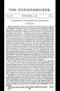 The Knickerbocker, Vol. 10, No. 3, September 1837