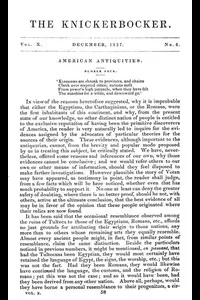 The Knickerbocker, Vol. 10, No. 6, December 1837