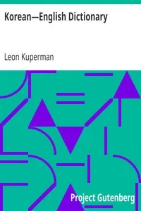 Koreanâ€”English Dictionary