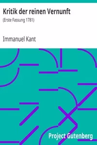 Kritik der reinen Vernunft