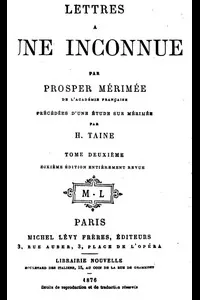 Lettres Ã  une inconnue, Tome DeuxiÃ¨me