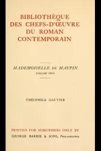 Mademoiselle de Maupin, Volume 2 (of 2)