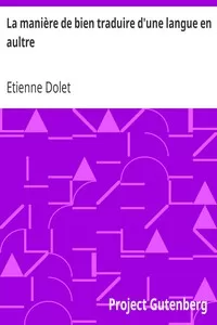 La maniÃ¨re de bien traduire d'une langue en aultre