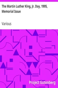 The Martin Luther King, Jr. Day, 1995, Memorial Issue