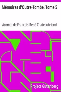 MÃ©moires d'Outre-Tombe, Tome 5